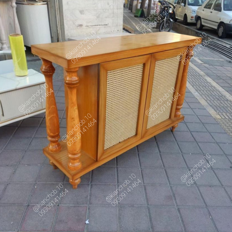 آینه کنسول و میز تی وی تمام چوب رنگی کد ۱۱۳